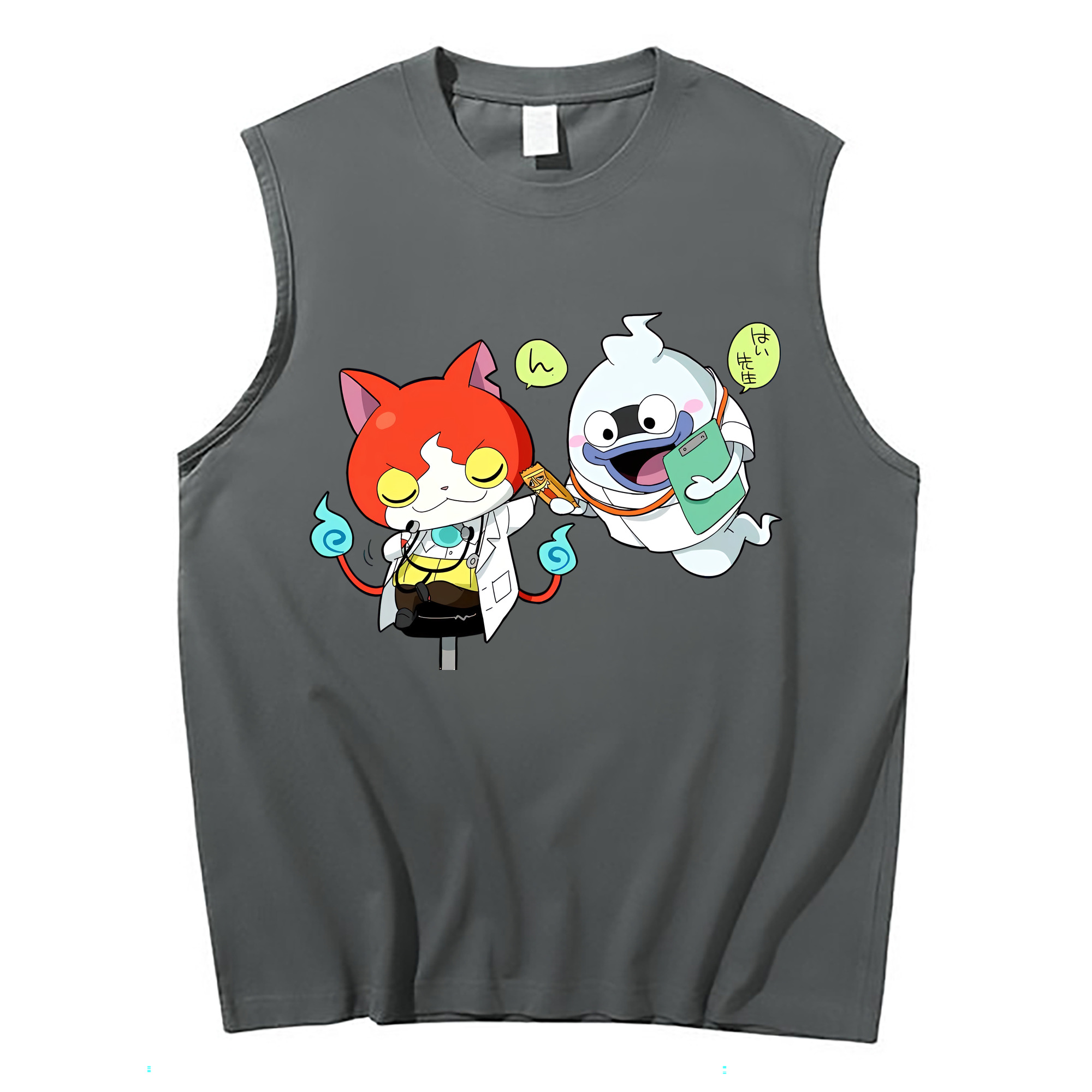 （画像用） 妖怪ウォッチ Yo-kai Watch コットン100％タンクトップ（フロントプリント）